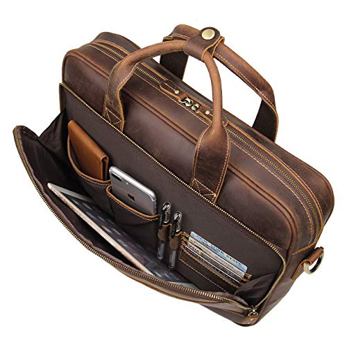 Twenty Four Checkered Mens Travel Shoulder Bag Messenger Bag Crossbody Handbag Small Bag Classic Style -Black, Men's