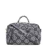 Vera Bradley Iconic Compact Weekender Travel Bag, Signature Cotton, Charcoal Medallion