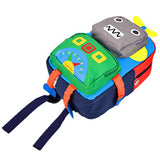 TeMan Kids Backpack Kindergarten Cartoon Schoolbag Robot (Green)