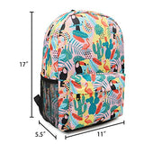 FITMYFAVO 15" Tropical Paradise Ultralight Backpack | Bookbag | Daypack with YKK zippers for