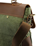 GEARONIC TM Men's Vintage Canvas Leather Messenger Bag Satchel School Military Shoulder Travel