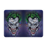 Funny Art Clown Genuine Leather UAS Passport Holder Travel Wallet Cover Case