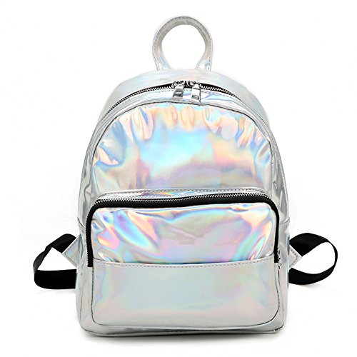 Bebiullo Mini Leather Backpack, Small Geometric Backpack for Women  Waterproof Shoulder Bag for Teen Girls School Bag Travel Bag