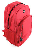 DURAGADGET Bright Red Water-Resistant Compact Backpack with Rain Cover for The Alafat Solar ES-T63