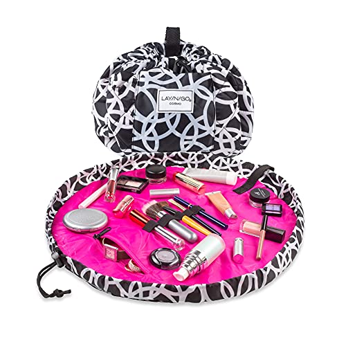 Lay-n-Go Cosmo Drawstring Cosmetic & Makeup Bag Organizer, Toiletry Bag for  Travel, Gifts, and Daily Use, 20 inch, Pink