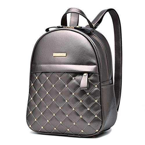 Small Fashionable Backpack for Women Mini Black Quilted Fashion