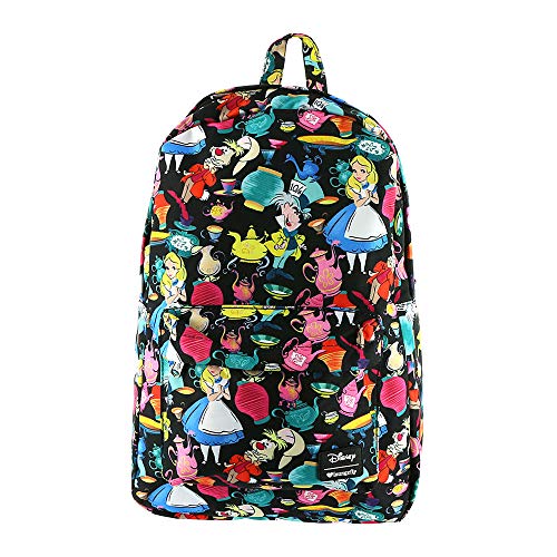 Loungefly Alice in Wonderland All Over Print Backpack , Black , Standard