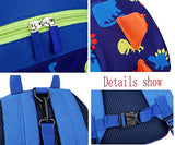 Toddler kids Dinosaur Backpack Book Bags with Safety Leash for Boys Girls (6 Dark blue)