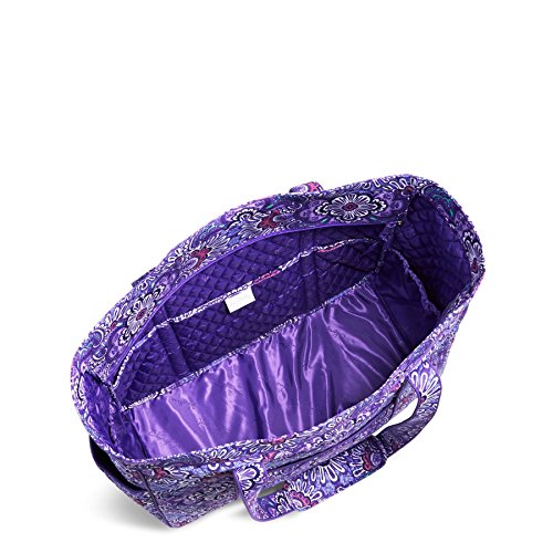 Vera Bradley Get Carried Away Tote (Lilac Tapestry with Solid Purple ...