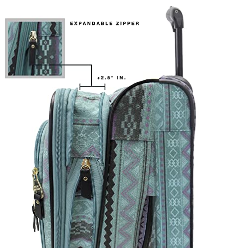 Steve Madden Designer Luggage Collection - 3 Piece Softside Expandable  Lightweight Spinner Suitcase Set - Travel Set includes 20 Inch Carry on, 24