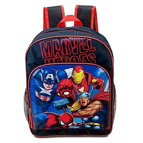 Marvel Heroes Avengers 16" Backpack Large Black Hulk Iron Man