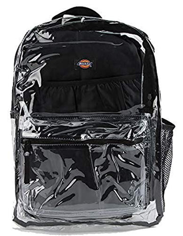 Dickies Clear Student Backpack Clear/Black & Knit Cap Bundle