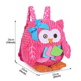 Toddler Mini Backpack for Girls Boys Cute 3D Animal Cartoon Children Preschool Backpack Pink Owl Plush Bag for Kids