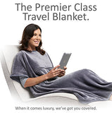 Travelrest Travel Blanket 4-in-1 with Poncho, Zippered Pocket & Stuff Sack