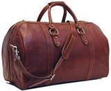 Floto Roma Cabin Bag Saddle Brown Italian Leather Weekender Duffle