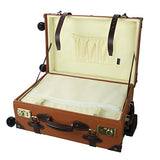 MOIERG Trolley Luggage Vintage suitcase with TSA Lock [81-55035-72](X-Small, Camel)