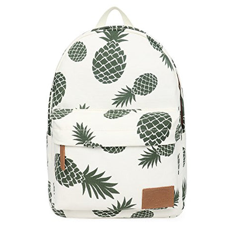 FITMYFAVO Backpack for Teens with Multi-Pockets | Bookbag Daypack Travel Bag (Pineapple)