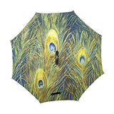 Reverse Umbrella Peacock Feathers Windproof Double Layer Inverted Umbrella Anti-UV Protection