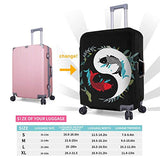 Travel Suitcase Protector Zipper Suitcase Cover Yinyang Kio Fish Print Luggage Cover 18-32 Inch