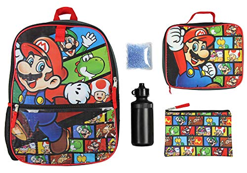 Super Mario Bowser Luigi Princess Peach 16 Kids Bag School Travel