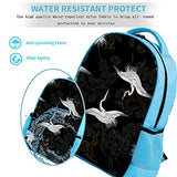 LORVIES Japanese Crane Pattern Backpack Kids School Book Bags for Elementary Primary Schooler for Boys