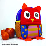 ABkids Toddler Backpack. Supercute Kids Backpack for Boys and Girls - Red Owl
