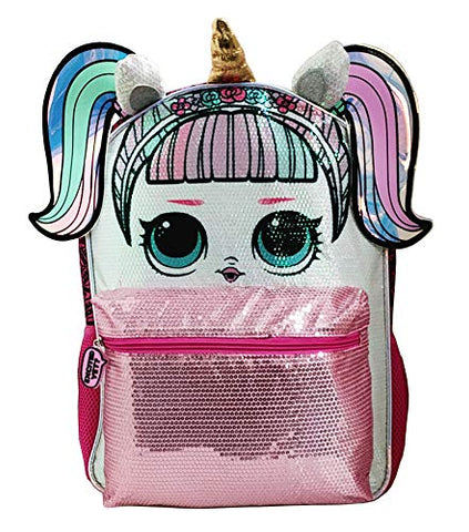 LOL Large 16" Unicorn Sequin Backpack New with Tags