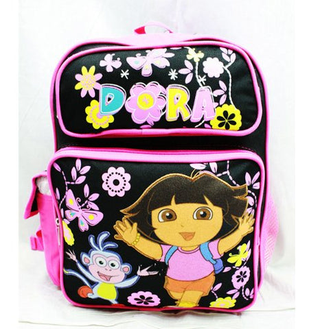 Medium Backpack - Dora the Explorer - Butterfly Black 14"