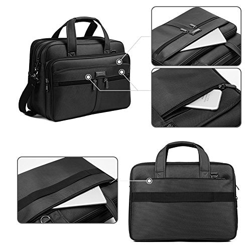 BOSTANTEN 17 inch Laptop Bag Case Expandable Briefcases for men Hybrid ...