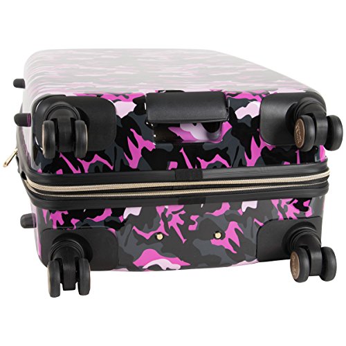 PINK camo rolling luggage