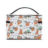 Makeup Bag Radio Sloth Travel Cosmetic Bags Organizer Train Case Toiletry Make Up Pouch