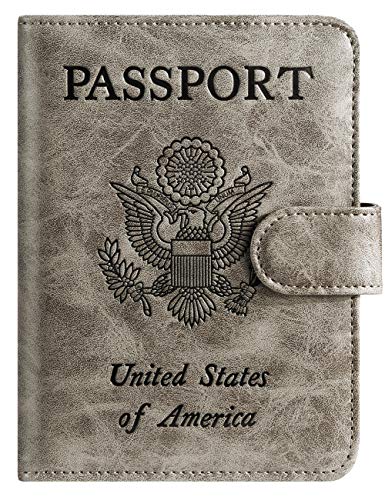 Passport Holder Cover Wallet RFID Blocking Leather Card Case