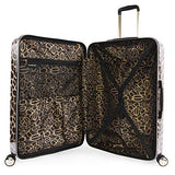 BEBE Women's Luggage Adriana 29" Hardside Check in Spinner, Leopard