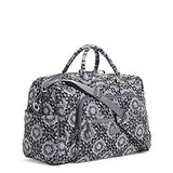 Vera Bradley Iconic Compact Weekender Travel Bag, Signature Cotton, Charcoal Medallion