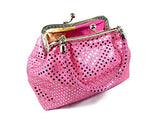 Handbag FabCloud Eve metallic pink dot by WiseGloves clutch purse pocket cosmetic make up pouch bag handbag accessory