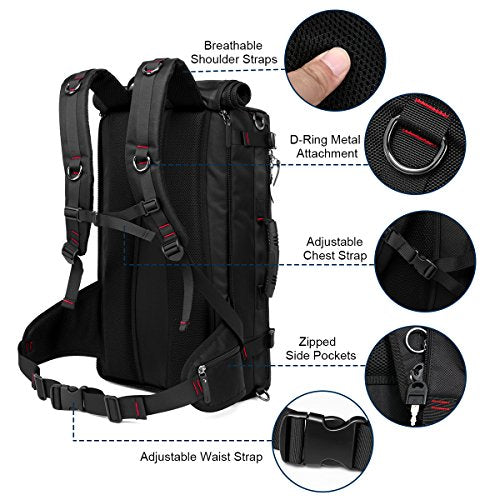 Laptop backpack with waist and chest strap best sale