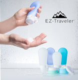 Silicone Travel Bottles & Toiletry Bag - Leak Proof, Refillable Shampoo, Lotion and Conditioner