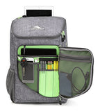 High Sierra Poblano Backpack, Woolly Weave/Slate/Lime