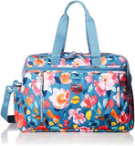 Vera Bradley Lighten Up Weekender Travel Bag, Polyester, Scattered Superbloom,One Size