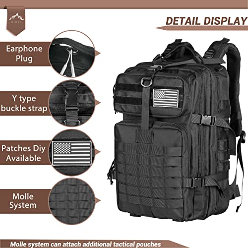  REEBOW GEAR Military Tactical Backpack Large Army 3 Day Assault  Pack Molle Bag Boys Backpacks for School Army Green : Sports & Outdoors