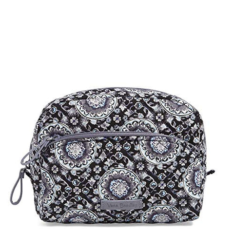 Vera Bradley Iconic Medium Cosmetic, Signature Cotton, charcoal medallion