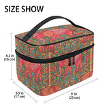 Makeup Bag Paisley Elephant Travel Cosmetic Bags Organizer Train Case Toiletry Make Up Pouch