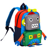 TeMan Kids Backpack Kindergarten Cartoon Schoolbag Robot (Green)