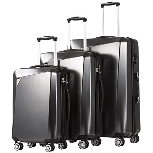 Protege 3 Piece Luggage Travel Set Gray, Includes 24-Inch Check Bag, 22-inch Duffel, and Boarding Tote