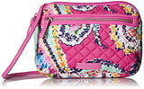 Vera Bradley Iconic Rfid Little Crossbody, Signature Cotton,Wildflower Paisley