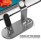 OLEBR Aluminum Alloy Charging Stand for iWatch 4 Watch Charging Stand for AirPods, iWatch Series