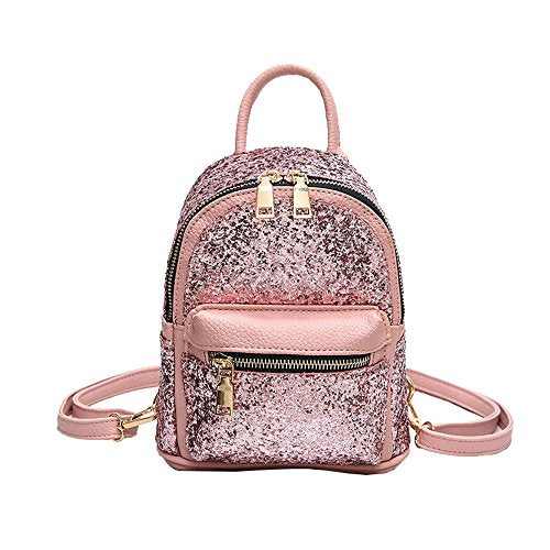 Mini Fashion Canvas Backpack, Cute Simple Handbag With Sequin Decor,  Women's Simple Versatile Backpack & Purse For Commuting - Temu