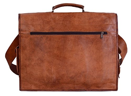 Comal craft Handmade 18 inch Genuine Leather Laptop Messenger Bag  Professionals Executive Office Briefcase Shoulder Satchel Bag for Men  (Large