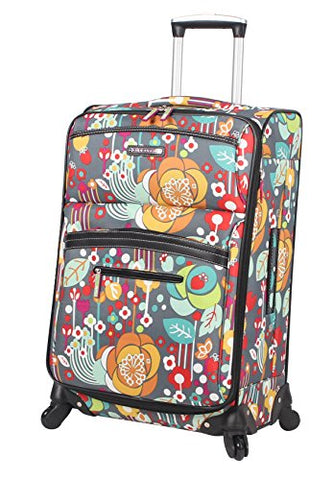 Lily Bloom Midsize 24" Expandable Design Pattern Luggage With Spinner Wheels For Woman (24in, Bliss)