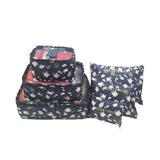 6 Pcs/Set Oxford Luggage Travel Bag Unisex Portable Clothing Baggage Organizer Tote Zipper